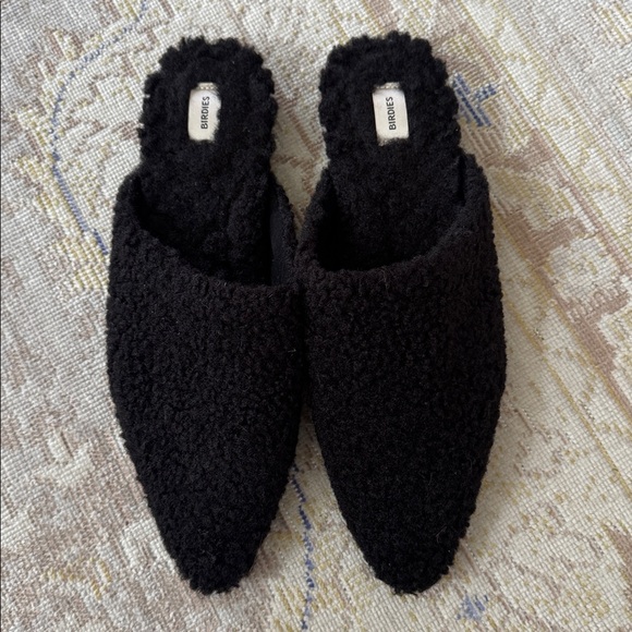Birdies Lark Black Sherpa Mules Size 9 - Picture 9 of 10